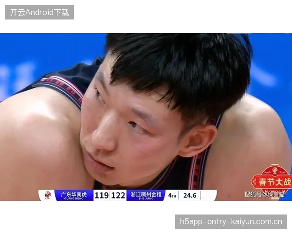 CBA广东周琦空中对决终场头球补射